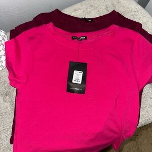 Fashion Nova Pink and Red crop tops